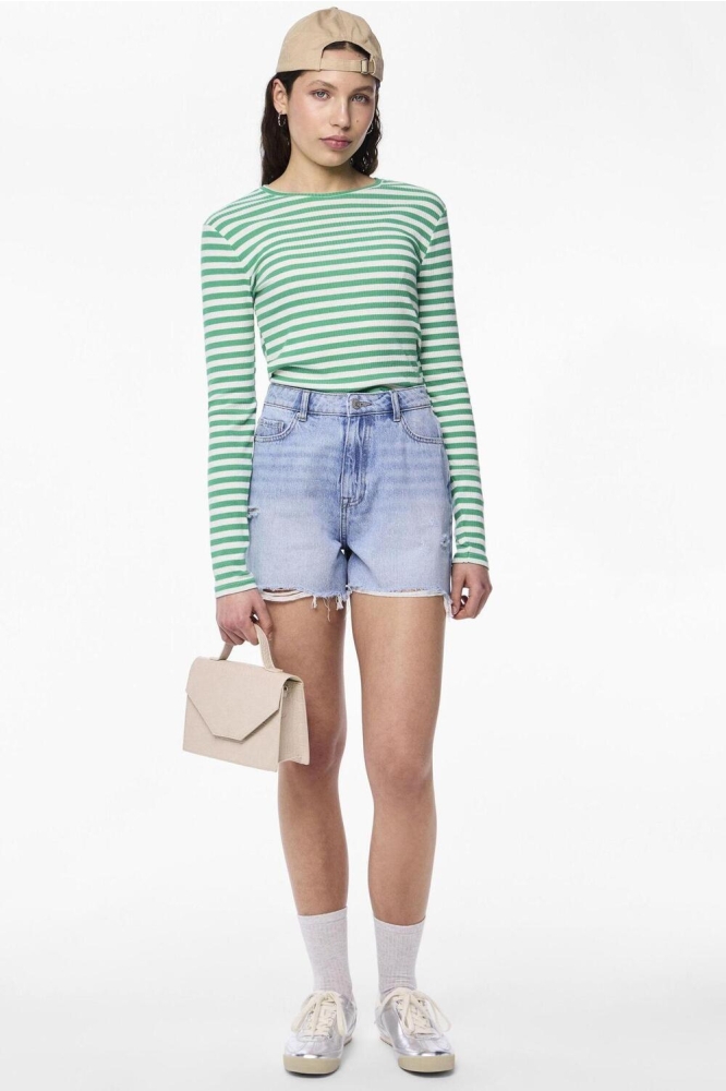 PCSUMMER HW DEST LB SHORTS NOOS 17146747 LIGHT BLUE DENIM